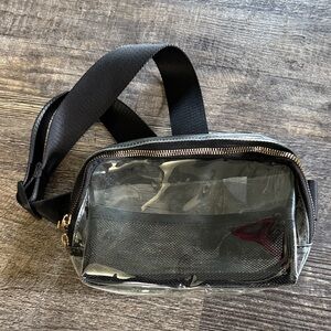 Transparent Black Crossbody Bag